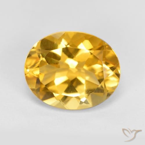 3.51ct Natural Naranja dorado Citrino, Ovalada, VVS-VS