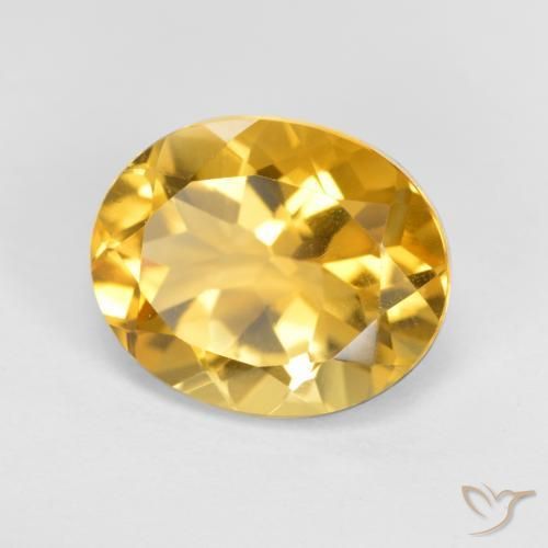 Citrino Naranja dorado natural de 3.51 ct, Ovalada, VVS-VS