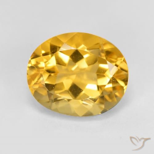 3.97ct Natural Naranja dorado Citrino, Ovalada, VVS