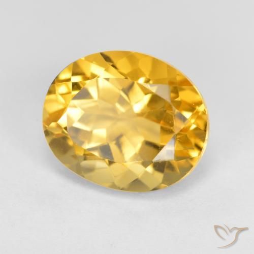 Citrino Naranja dorado natural de 3.97 ct, Ovalada, VVS