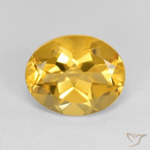 3.37ct Natural Dorado medio Citrino, Ovalada, VVS-VS