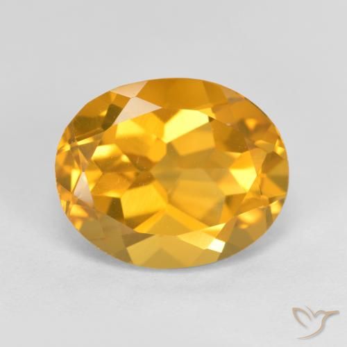 3.54ct Natural Dorado naranja claro medio Citrino, Ovalada, VVS-VS