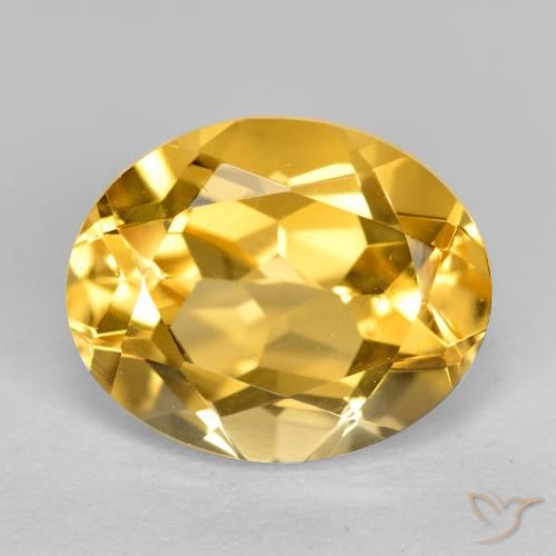 3.60ct Natural Naranja dorado intenso Citrino, Ovalada, VVS