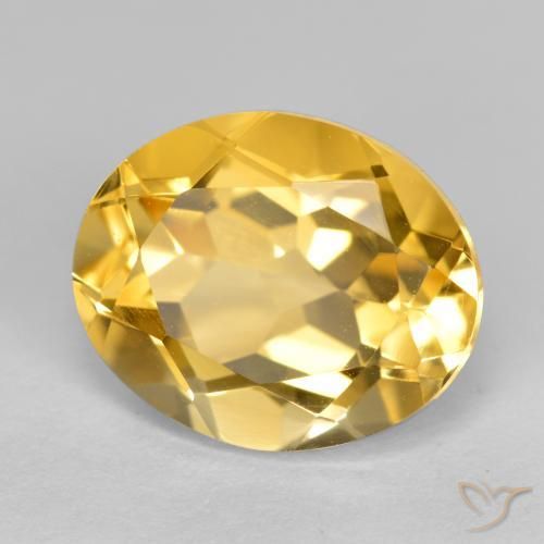 Citrino Naranja dorado intenso natural de 3.60 ct, Ovalada, VVS