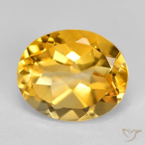 3.68ct Natural Naranja dorado intenso Citrino, Ovalada, VVS-VS