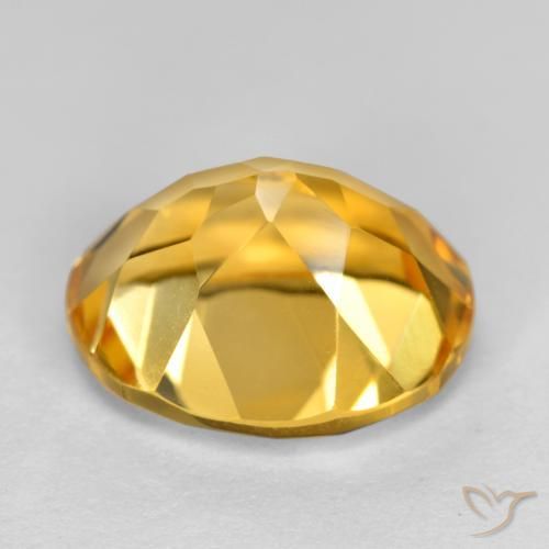 Citrino Naranja dorado intenso natural de 3.68 ct, Ovalada, VVS-VS
