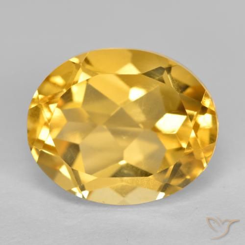 3.70ct Natural Naranja dorado intenso Citrino, Ovalada, VVS-VS