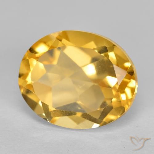 Citrino Naranja dorado intenso natural de 3.70 ct, Ovalada, VVS-VS