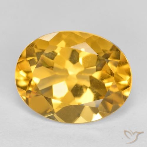 2.90ct Natural Dorado oscuro Citrino, Ovalada, VVS-VS