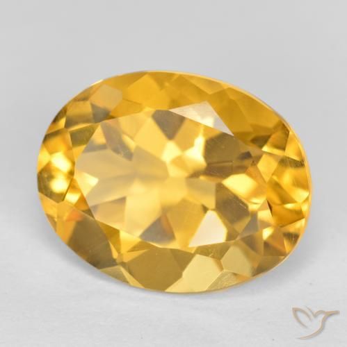 Citrino Dorado oscuro natural de 2.90 ct, Ovalada, VVS-VS