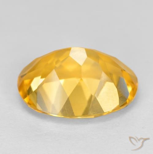 Citrino Dorado oscuro natural de 2.90 ct, Ovalada, VVS-VS