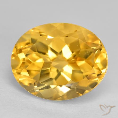 3.77ct Natural Dorado medio Citrino, Ovalada, VVS