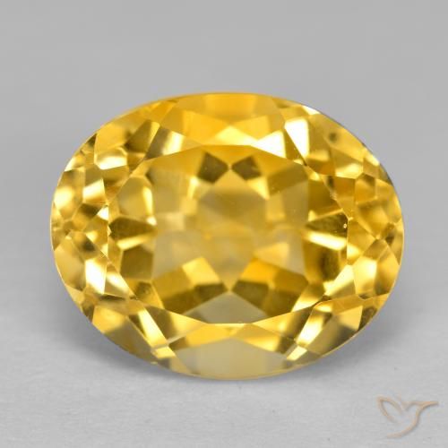 4.44ct Natural Dorado oscuro medio Citrino, Ovalada, VVS-VS