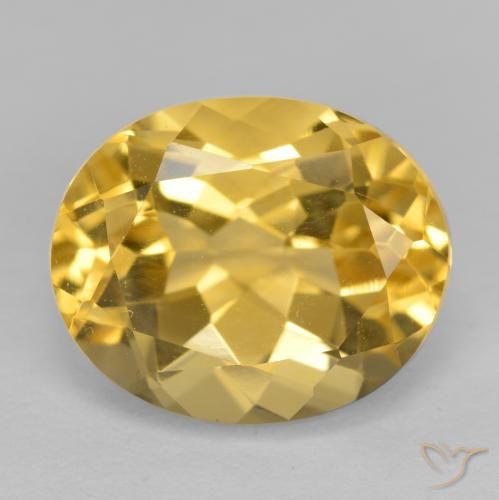 3.66ct Natural Naranja dorado Citrino, Ovalada, VVS