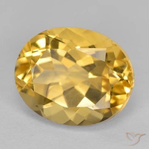 Citrino Naranja dorado natural de 3.66 ct, Ovalada, VVS