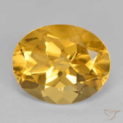 3.52ct Natural Naranja dorado intenso Citrino, Ovalada, VVS-VS