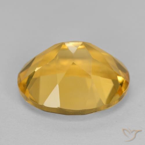 Citrino Naranja dorado intenso natural de 3.52 ct, Ovalada, VVS-VS