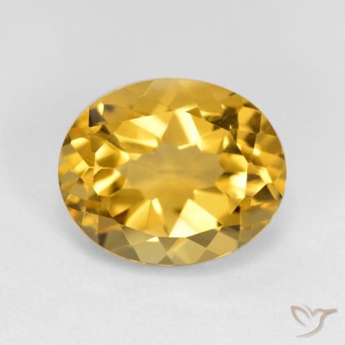 3.44ct Natural Dorado medio Citrino, Ovalada, VVS