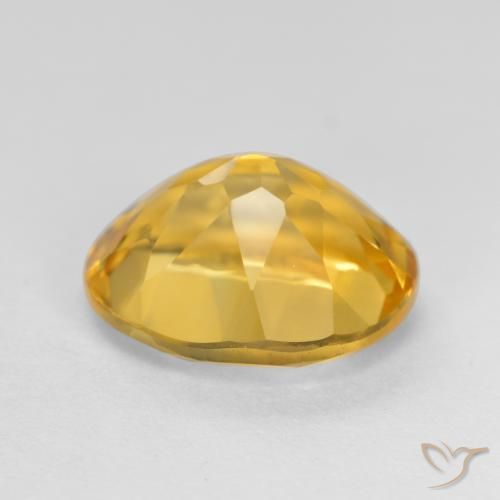 Citrino Dorado medio natural de 3.44 ct, Ovalada, VVS