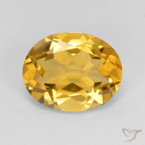 3.58ct Natural Dorado medio Citrino, Ovalada, VVS