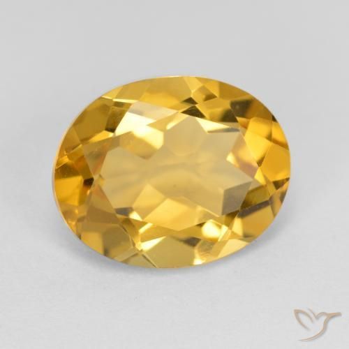 Citrino Dorado medio natural de 3.58 ct, Ovalada, VVS
