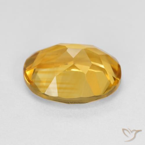 Citrino Dorado medio natural de 3.58 ct, Ovalada, VVS