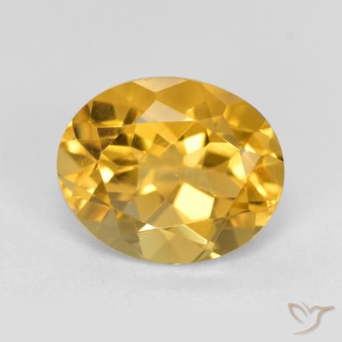3.40ct Natural Dorado medio Citrino, Ovalada, VVS