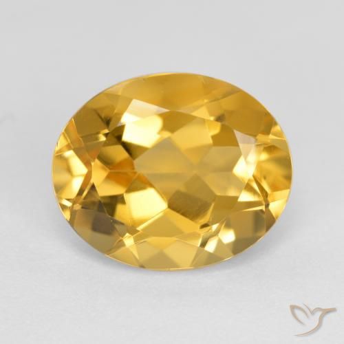 3.59ct Natural Dorado medio Citrino, Ovalada, VVS