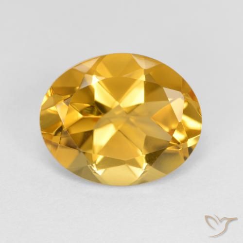 3.18ct Natural Dorado oscuro medio Citrino, Ovalada, VVS-VS