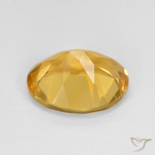 Citrino Dorado oscuro medio natural de 3.18 ct, Ovalada, VVS-VS