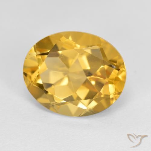 Citrino Naranja dorado intenso natural de 3.61 ct, Ovalada, VVS