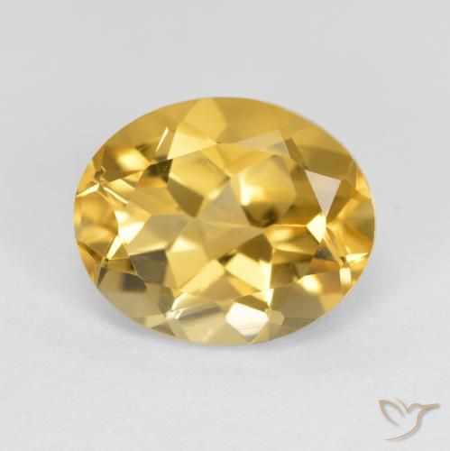 3.56ct Natural Dorado medio Citrino, Ovalada, VVS