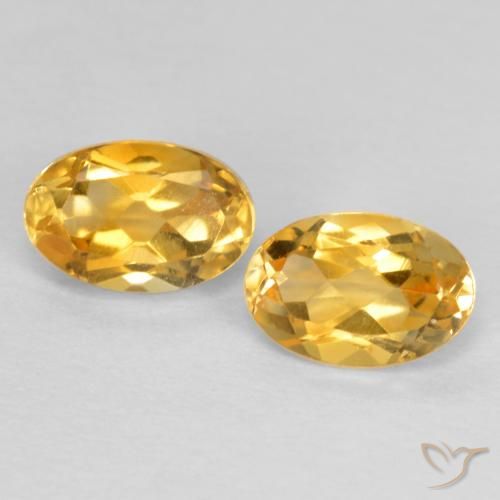 0.90ctw Natural Dorado oscuro medio Citrino, Ovalada, VS