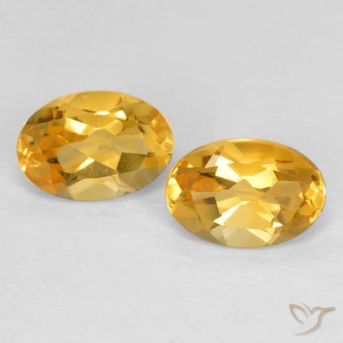 0.85ctw Natural Dorado medio Citrino, Ovalada, VVS-VS
