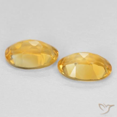 Gemas de Citrino Dorado medio natural de 0.85 ct, Ovalada, VVS-VS