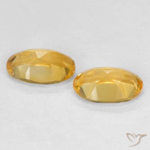 Gemas de Citrino Dorado oscuro medio natural de 0.80 ct, Ovalada, VVS-VS
