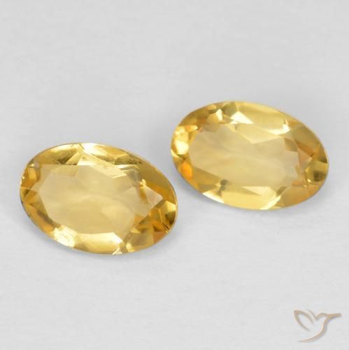 Gemas de Citrino Oro natural de 0.74 ct, Ovalada, VS