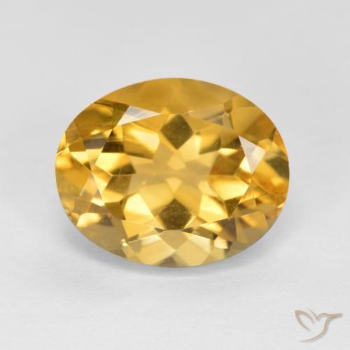 3.42ct Natural Naranja dorado Citrino, Ovalada, VVS-VS