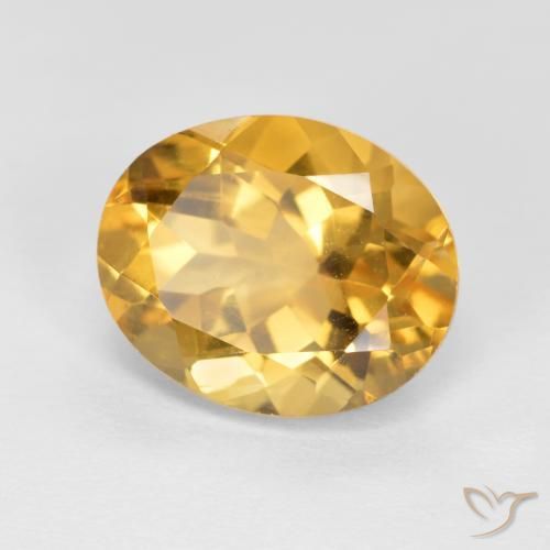 Citrino Naranja dorado natural de 3.42 ct, Ovalada, VVS-VS