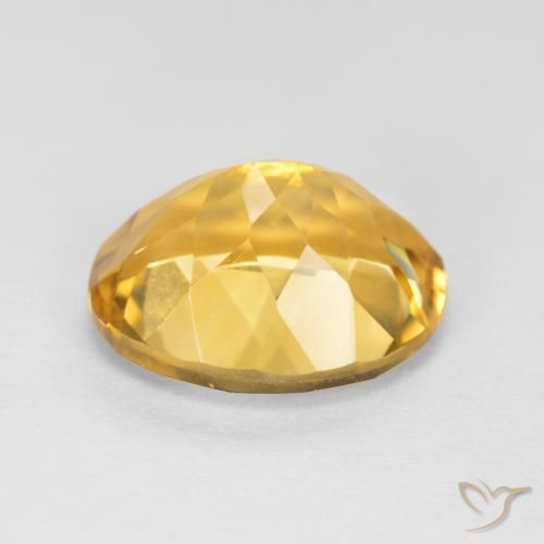 Citrino Naranja dorado natural de 3.42 ct, Ovalada, VVS-VS