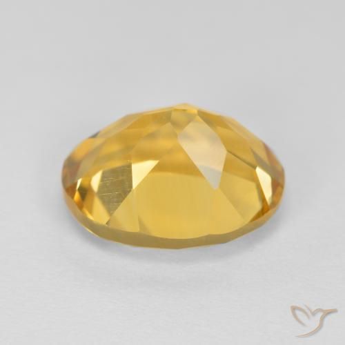 Citrino Dorado medio natural de 3.65 ct, Ovalada, VVS-VS