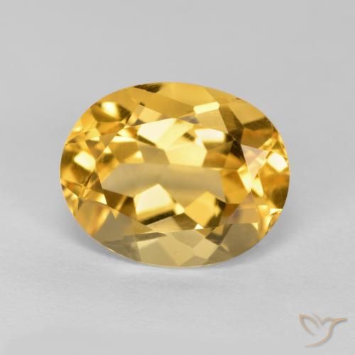 3.59ct Natural Naranja dorado intenso Citrino, Ovalada, VVS-VS