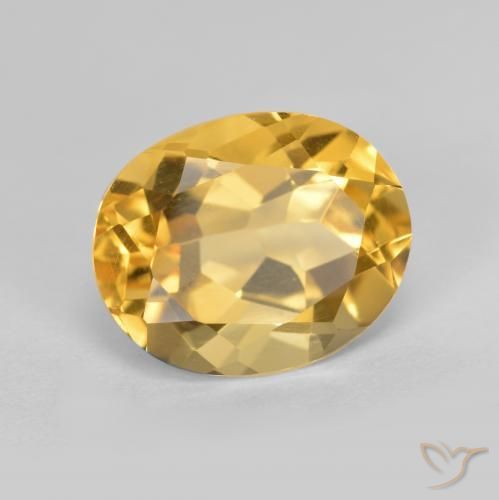 Citrino Naranja dorado intenso natural de 3.59 ct, Ovalada, VVS-VS
