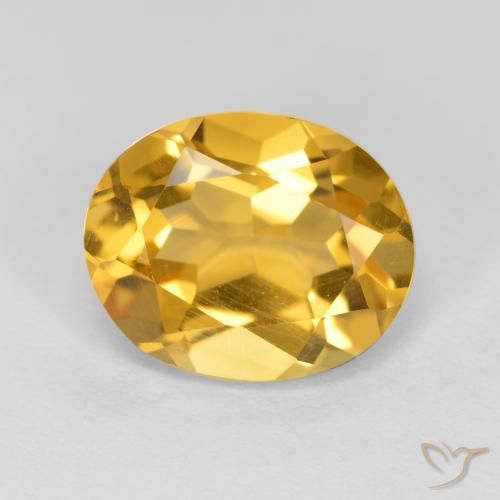 3.32ct Natural Naranja dorado intenso Citrino, Ovalada, VVS-VS