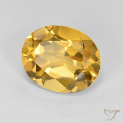 Citrino Naranja dorado intenso natural de 3.32 ct, Ovalada, VVS-VS