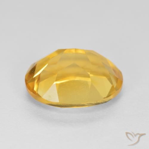 Citrino Naranja dorado intenso natural de 3.32 ct, Ovalada, VVS-VS