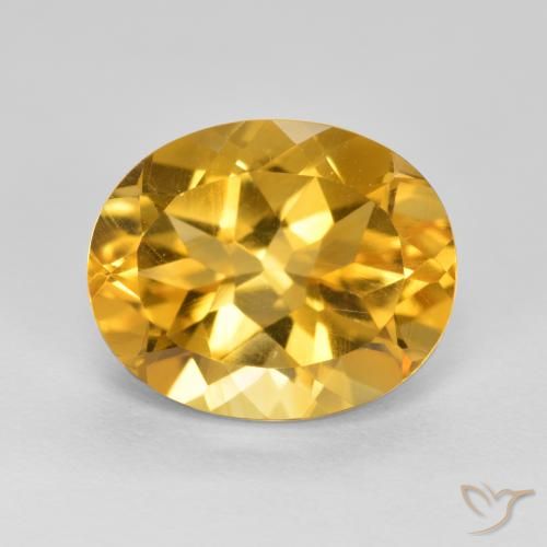 3.50ct Natural Dorado oscuro Citrino, Ovalada, VVS-VS
