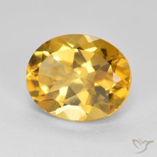 Citrino Dorado oscuro natural de 3.50 ct, Ovalada, VVS-VS