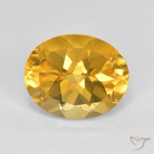 3.66ct Natural Dorado oscuro medio Citrino, Ovalada, VVS-VS