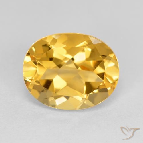 3.60ct Natural Naranja dorado Citrino, Ovalada, VVS